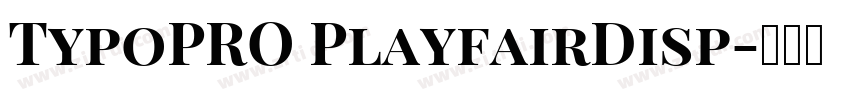 TypoPRO PlayfairDisp字体转换